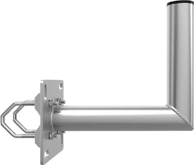 Produktbild von PremiumX 25cm Balkon-Ausleger Aluminium Geländer Balkon-Halterung für Satelliten-Schüssel SAT-Antenne Wand-Halter mit Schellen