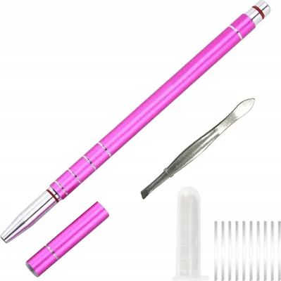 Image de Rasoir coupe-chou, crayon de coiffeur pour définir les poils de la barbe en rose.