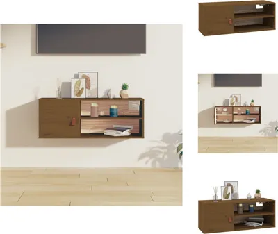 Produktbild von vidaXL Wandschrank Honigbraun 80x30x30 cm Massivholz Kiefer -  Wandregale