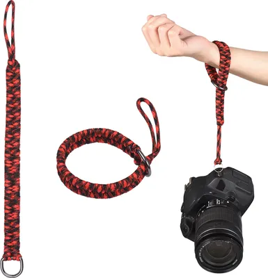 Zdjęcie produktu dla Uniwersalny pasek na nadgarstek do aparatu, 35 cm, pasek na nadgarstek do aparatu, pasek do lustrzanek i bezlusterkowców, paski dla fotografów, szybkozłączka