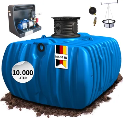 Produktbild von 4rain FLAT L Flachtank-Paket 10000 Liter Haus-Premium