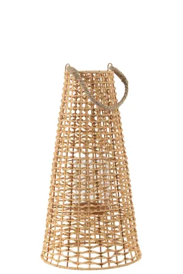 Image de J-Line J-Line Lanterne Anais - Rotin - Naturel - Large