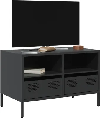 Immagine prodotto di Maison Exclusive - Mobile TV nero 68x39x43,5 cm Acciaio laminato a freddo
