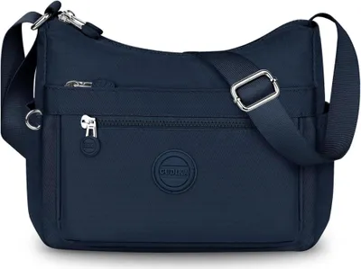 Zdjęcie produktu dla Damska torba na ramię średnia wodoodporna nylonowa torba crossbody granatowa