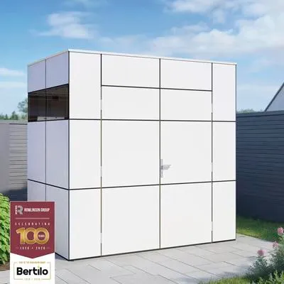 Produktbild von Gartenhaus Bertilo Trespa HPL Design Mini 231 x 165 cm weiß