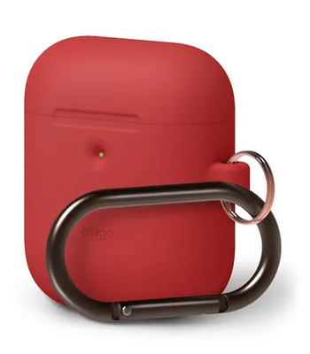 Image de Étui de recharge sans fil en silicone pour AirPods 2 / AirPods 1 Rouge