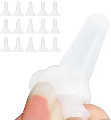 Immagine prodotto di Spille per orecchie in silicone - Alimenti per animali domestici - Delicati e sicuri - Confezione da 15 pezzi - Adatti a cuccioli, cani, gatti e altri animali domestici - Duraturi e salutari.