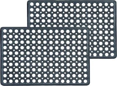 Imagen del producto de Alfombrilla de goma antideslizante, juego de 2 unidades, apta para uso interior y exterior