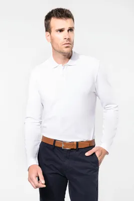 Produktbild von Kariban Premium Supima® Herren-Polohemd mit langen Ärmeln
