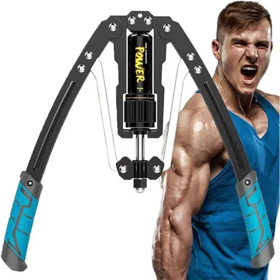 Obrázok produktu pre Tréningové zariadenie Power Twister na posilňovanie hrudníka, nastaviteľné, 10-200 kg, hydraulické, modrej farby