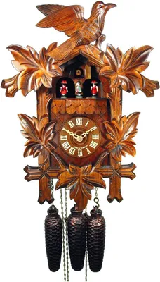 Produktbild von Kuckucksuhr mit 5-Laub und Vogel