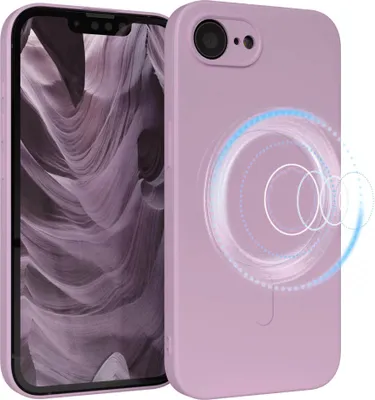 Produktbild von EAZY CASE - Silikonhülle magnetisch für Apple iPhone 16e, Hülle Silikon, weich stoßfeste Magnet Handyhülle, Schutzhülle mit Kameraschutz, TPU Bumper in Lila