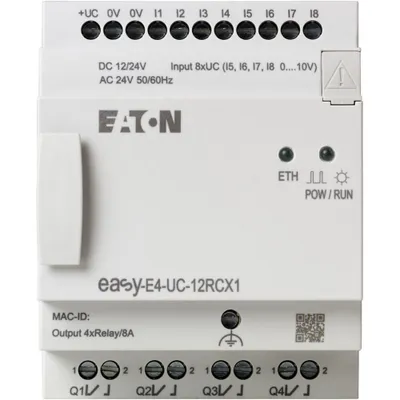 Obrázok produktu pre EATON EASY-E4-UC-12RCX1 197212 Riadiace relé 12/24VDC 24VAC 8DE z toho