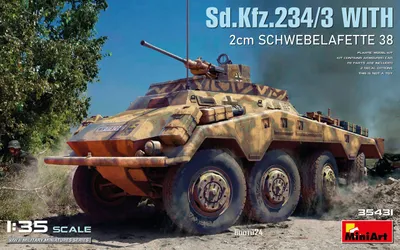 Obrázek produktu pro Sd.Kfz. 234/3 s 2cm Schwebelafette / 1:35