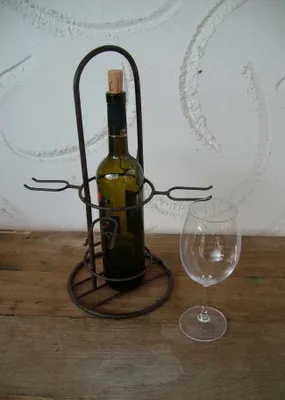 Produktbild von Weinregal Flaschen-Glashalter / Ständer Eisen Weinservierständer Eisen