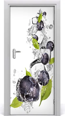 Produktbild von Tulup Türaufkleber 85x205 cm Dekorative Aufkleber Selbstklebend Wasserdichte Tapete Abnehmbar Schlafzimmer Wohnzimmer Wohnkultur - Beeren und Eis