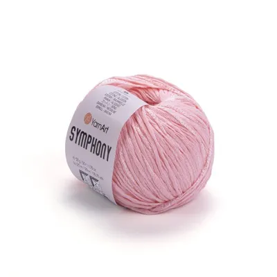 Produktbild von Yarnart Symphony 2118 / Hellrosa 50g, 125m - Leichte Frühlings- und Sommerprojekte, 80% Baumwolle