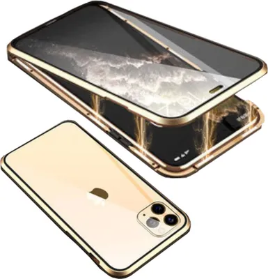 Obrázok produktu pre Puzdro na mobilný telefón Apple iPhone 15 Pro s 360° magnetickým skleneným rámom a kovovým krytom