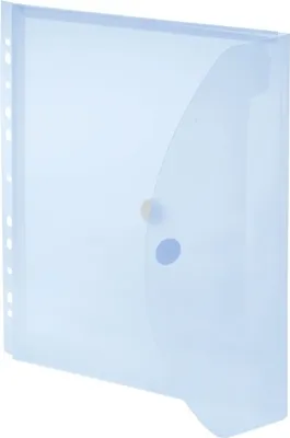 Produktbild von FSY Sichttasche, Dehnfalte, Abheftrand, A4, blau transp., 1 Stück
