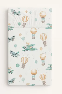 Obrázok produktu pre Bavlnené prestieradlo do detskej postieľky 120x60 cm - Sky Adventure