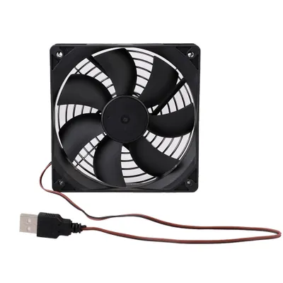 Obrázek produktu pro USB ventilátor, náhradní ventilátor pro chlazení procesoru počítače s železnou mřížkou pro stolní PC, 80 mm, 5 V