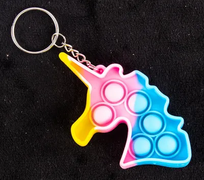 Produktbild von Push Pop Bubble Schlüsselanhänger Fidget Toy Bunt Stressabbau für Kinder Erwachsene