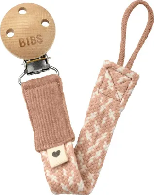 Obrázok produktu pre Podbradníky s reťazou pre bábätká 100% bavlna Blush/Ivory
