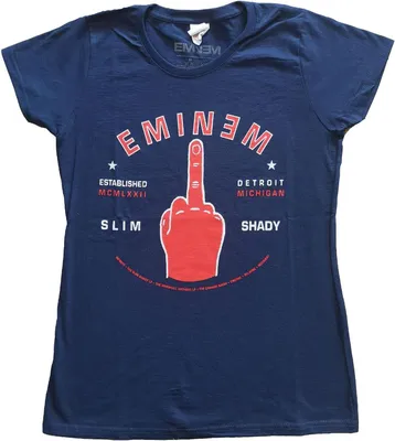 Image de Eminem - T-shirt "Detroit" pour femme RO3161 (XS) (Bleu marine)