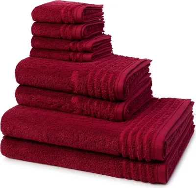 Produktbild von Vossen Vienna Style Supersoft 2 X Seif- 2 X Gäste- 2 X Dusch- 2 X Handtuch im Set Extrem flauschig und saugfähig, Stäbchenbordüre Ton in Ton, Logostick