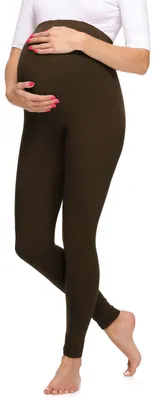 Image de Legging de grossesse long pour femme Merry Style en viscose MS10-297 (marron, taille S)
