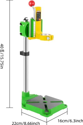 Immagine prodotto di Supporto per trapano - Supporto per trapano a mano - 16×22×40 cm - Con morsetto da banco - Per la lavorazione dei metalli - Per la costruzione di stampi