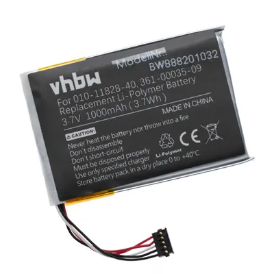 Produktbild von vhbw Akku Ersatz für Garmin 361-00035-09, 351-00035-09, 010-11828-40 für Hundehalsband Hunde-Trainer (1000 mAh, 3,7 V, Li-Polymer)