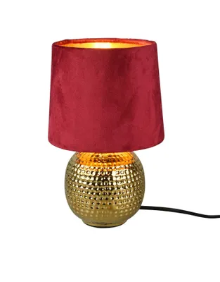 Immagine prodotto di Lampada da tavolo SPOHIA oro-rossa 1xE14x40W in tessuto, dimensioni: 26x16x16 cm, IP20, RL