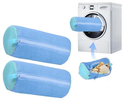 Productafbeelding van 2 stuks schoenwaszak, geschikt voor de wasmachine, voor sneakers, blauw