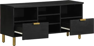 Produktbild von vidaXL TV-Schrank Schwarz 100x33x46 cm Holzwerkstoff