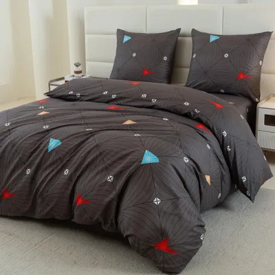 Zdjęcie produktu dla Pościel z mikrofibry ORBITA, ciemnoszara. Rozmiar pościeli: 2 szt. 70 x 80 cm | 160 x 200 cm