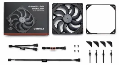 Produktbild von NF-A14x25 G2 PWM chromax.black (PWM-Anschluss, 140 mm)