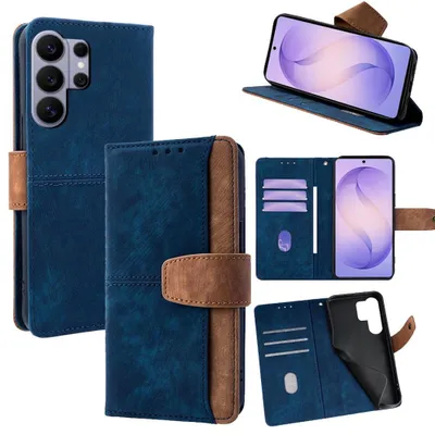 Produktbild von Handy Hülle Klapphülle Samsung Galaxy S26 Ultra RFID Schutz Kartenfach Blau