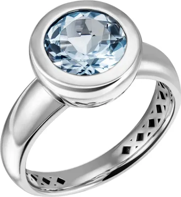 Produktbild von Gr. 58 Damen Ring 925 Sterling Silber 1 Blautopas hellblau blau Silberring