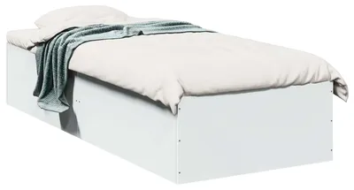 Produktbild von vidaXL Bodenbettgestell Weiß 80 x 200 cm Holzwerkstoff