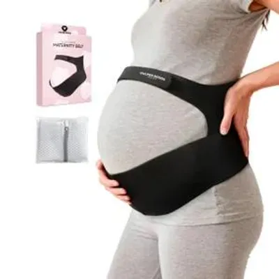 Produktbild von Vulpes Goods® Schwangerschaftsgürtel, Schwangerschaftsband – Bauchband für die Schwangerschaft - L - diskret unter Kleidung Stützgurt Schwangerschaft