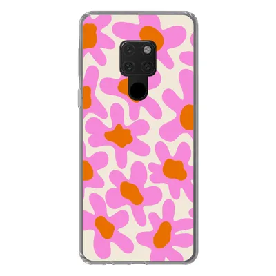 Produktbild von MuchoWow® Handyhülle Schutzhülle Hülle für Huawei P40 Lite Blume - Rosa - Muster Silikon Softcase Handy Hülle - Handy - Geburtstag Teenager