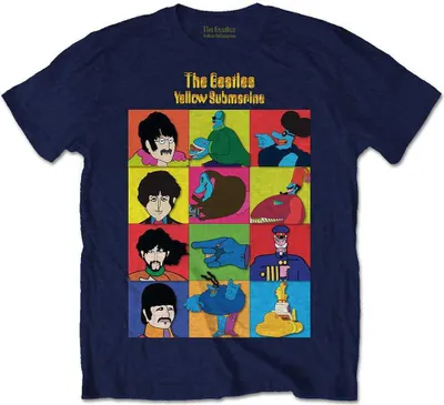 Produktbild von The Beatles Yellow Submarine Characters Navy Blue L T-Shirt