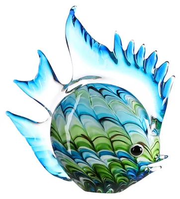 Produktbild von Casablanca by Gilde Dekofigur Glasskulptur Fun Fish, handgearbeitet H. 27 cm,27733
