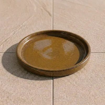 Zdjęcie produktu dla Podstawka pod doniczkę ceramiczna Provencelia Ochra, Ø34 cm x H5 cm, mrozoodporna