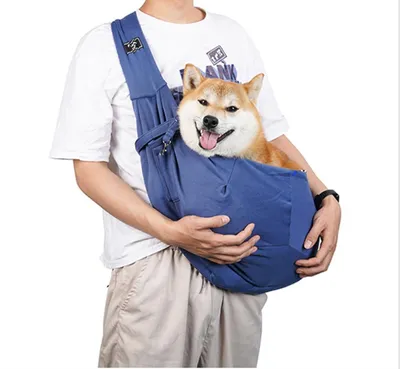 Productafbeelding van Draagzak voor huisdieren - Gemaakt van zacht materiaal - Handvrije tas - Veiligheidsriem - Geschikt voor honden/katten tot 6,8 kg - Ideaal voor reizen - Huisdiertas