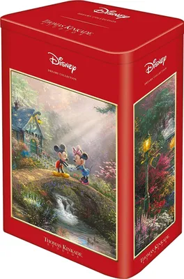 Image de Thomas Kinkade - Disney, Mickey & Minnie - Puzzle de 500 pièces dans une boîte nostalgique