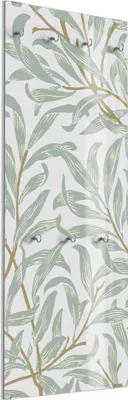 Produktbild von DEQORI Kleiderhaken aus Glas 50x125 cm 'Dekorative Weidenzweige' Wand Garderobe Haken