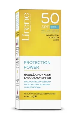 Obrázek produktu pro Lirene Uklidňující krém SPF 50 50 ml - Ochrana a hydratace