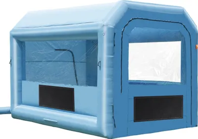 Produktbild von Aufblasbare Lackierkabine - 4 x 3 x 2,75 m - Luftdicht mit 750 W Gebläse & Luftfiltersystem - Tragbare Spritzkabine für Motorräder, Fahrräder und kleine Möbel